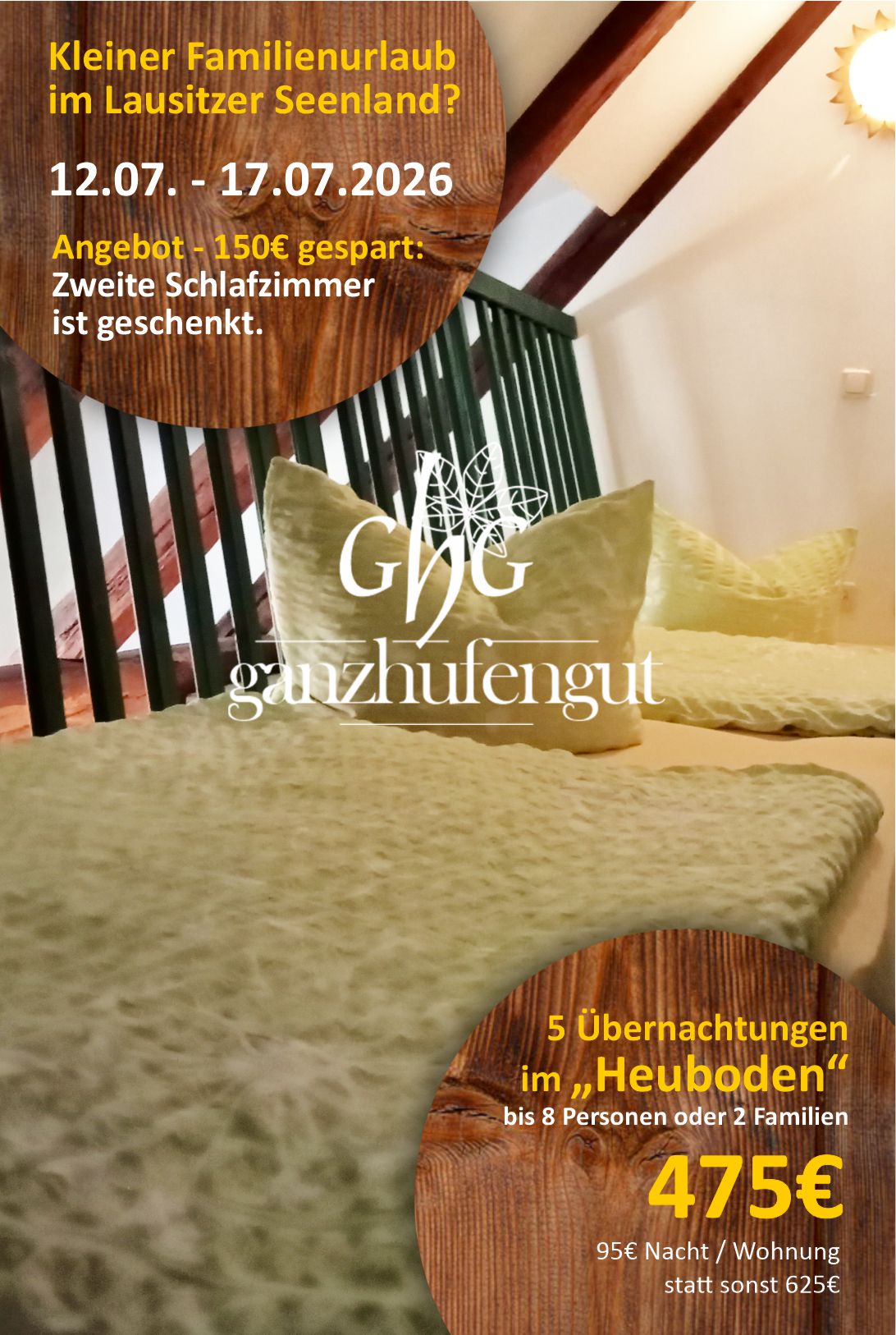 Ferienhof Ganzhufengut - Badespaß am Partwitzer See im Lausitzer Seenland